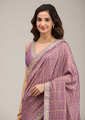 Purple Zariwork Soft Silk Saree